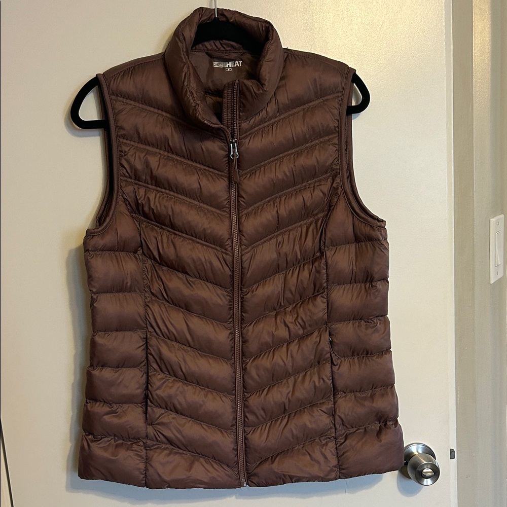 32 Degrees Brown Quilted Vest